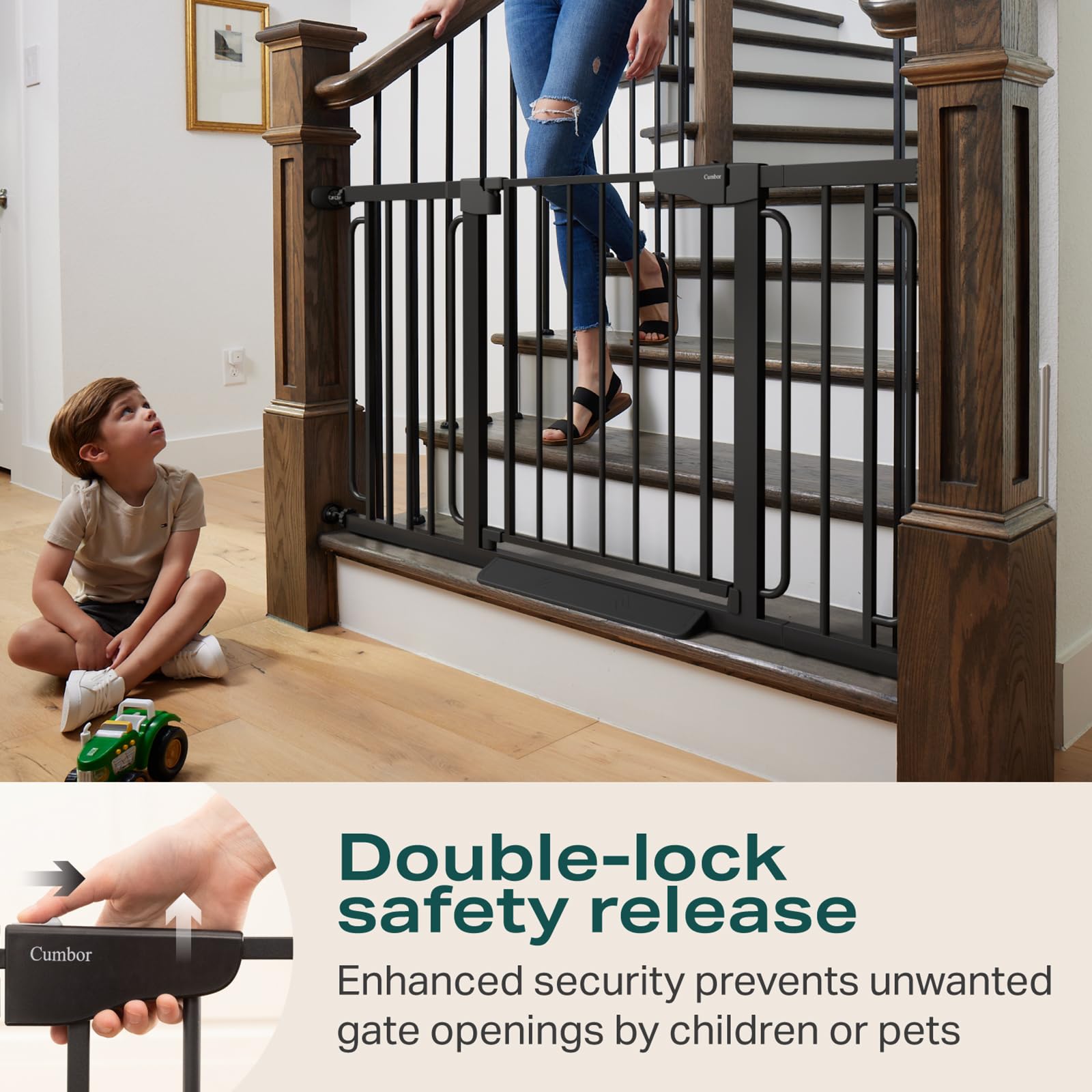 Cumbor carbon steel frame emphasizes durability and long-lasting performance.