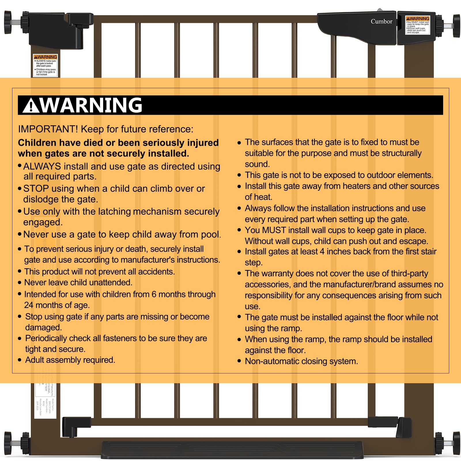 Cumbor double-lock safety release keeps toddlers from opening