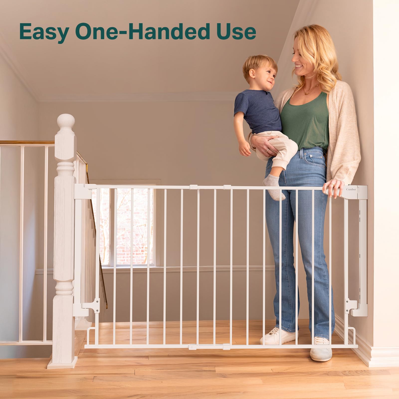 Cumbor Expandable Gate ideal for homes with pets and kids in wide doorways