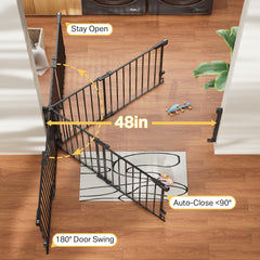 Cumbor Expandable Gate no bottom bar reduces tripping hazards in busy homes.