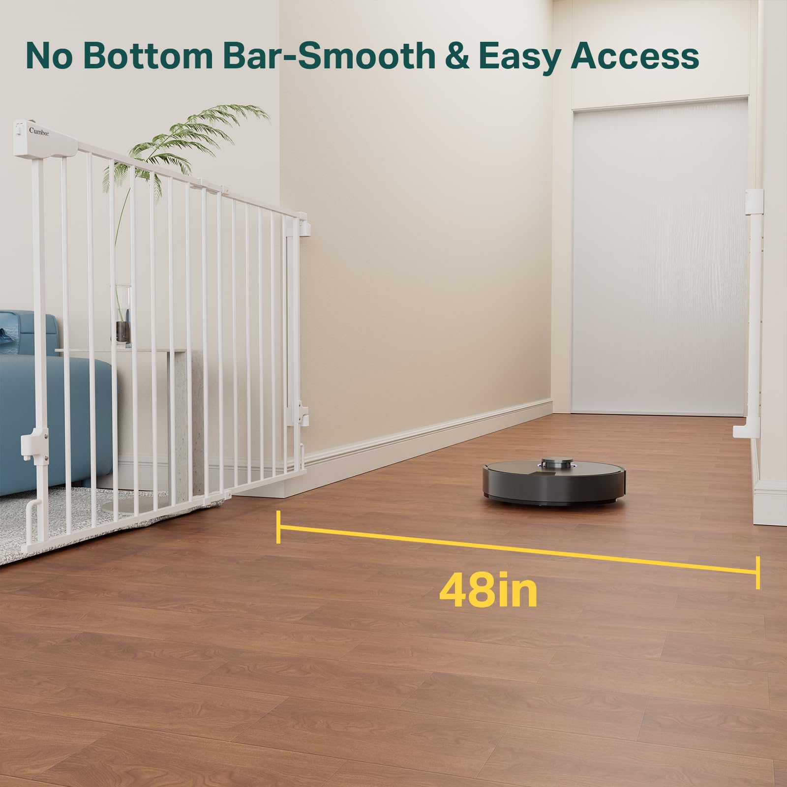 Cumbor Expandable Gate fits wide openings up to 48 inches for secure, everyday access