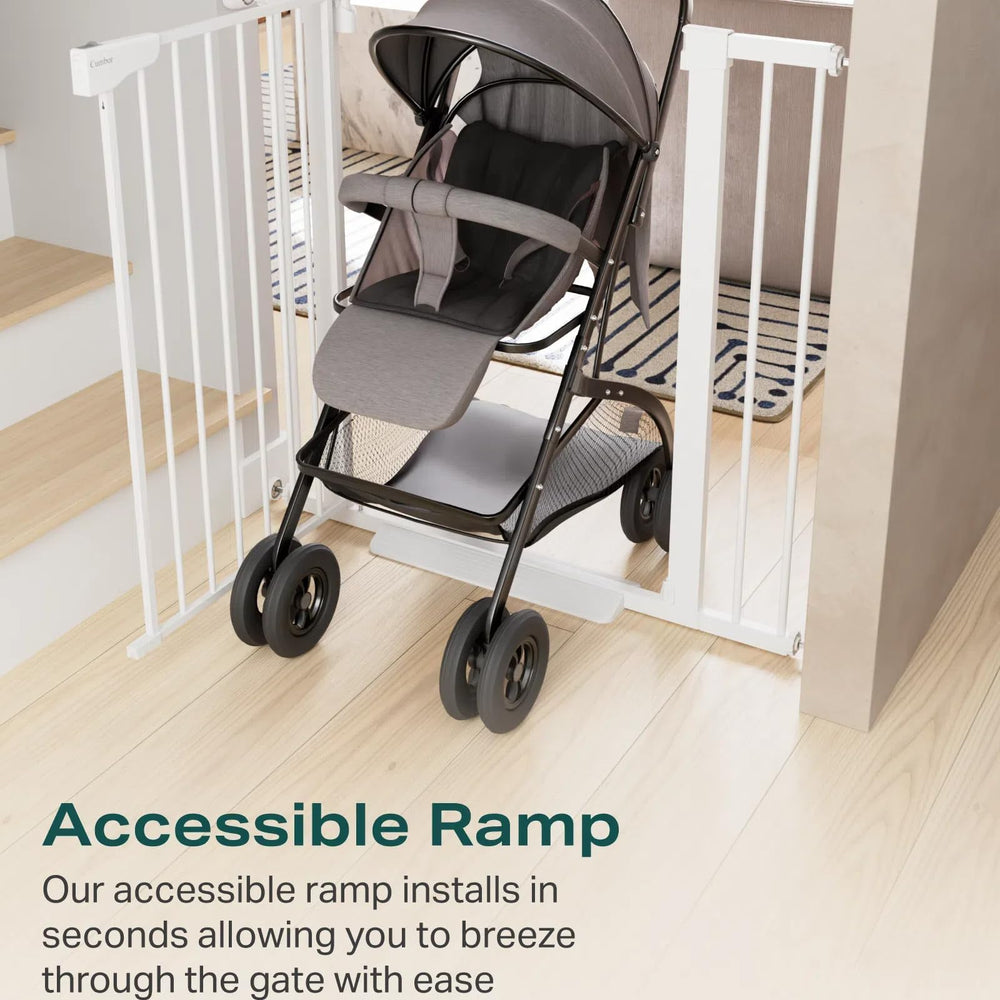Cumbor pressure-mounted installation offers quick setup in doorways without wall damage.