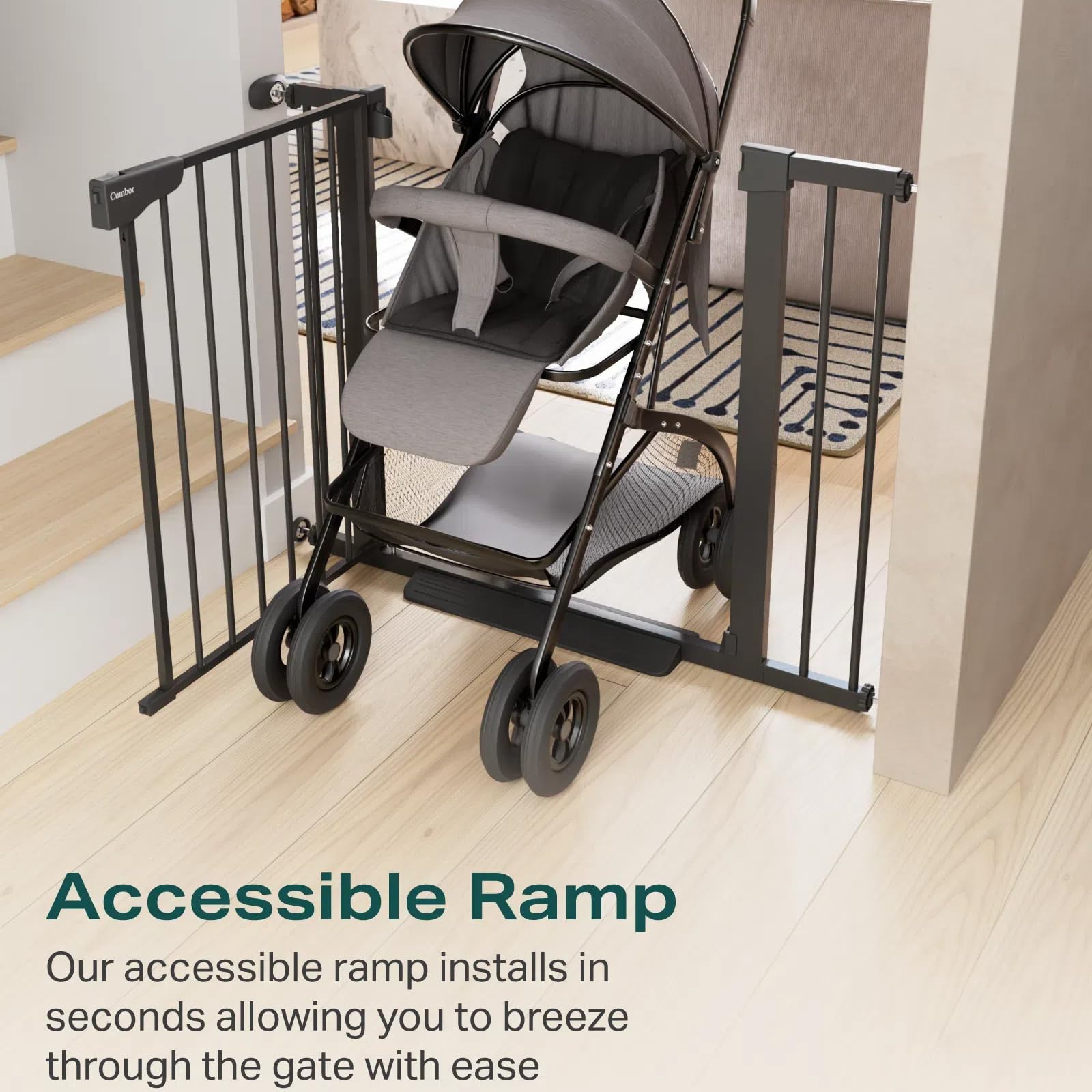 Cumbor hardware-mount option holds over 210 lbs on stairs