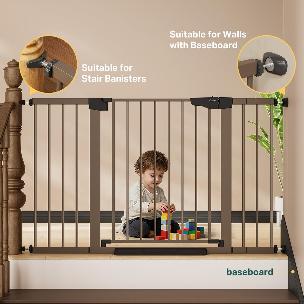 Cumbor-hardware-mount-stair-top shows extra security at stair entrances.