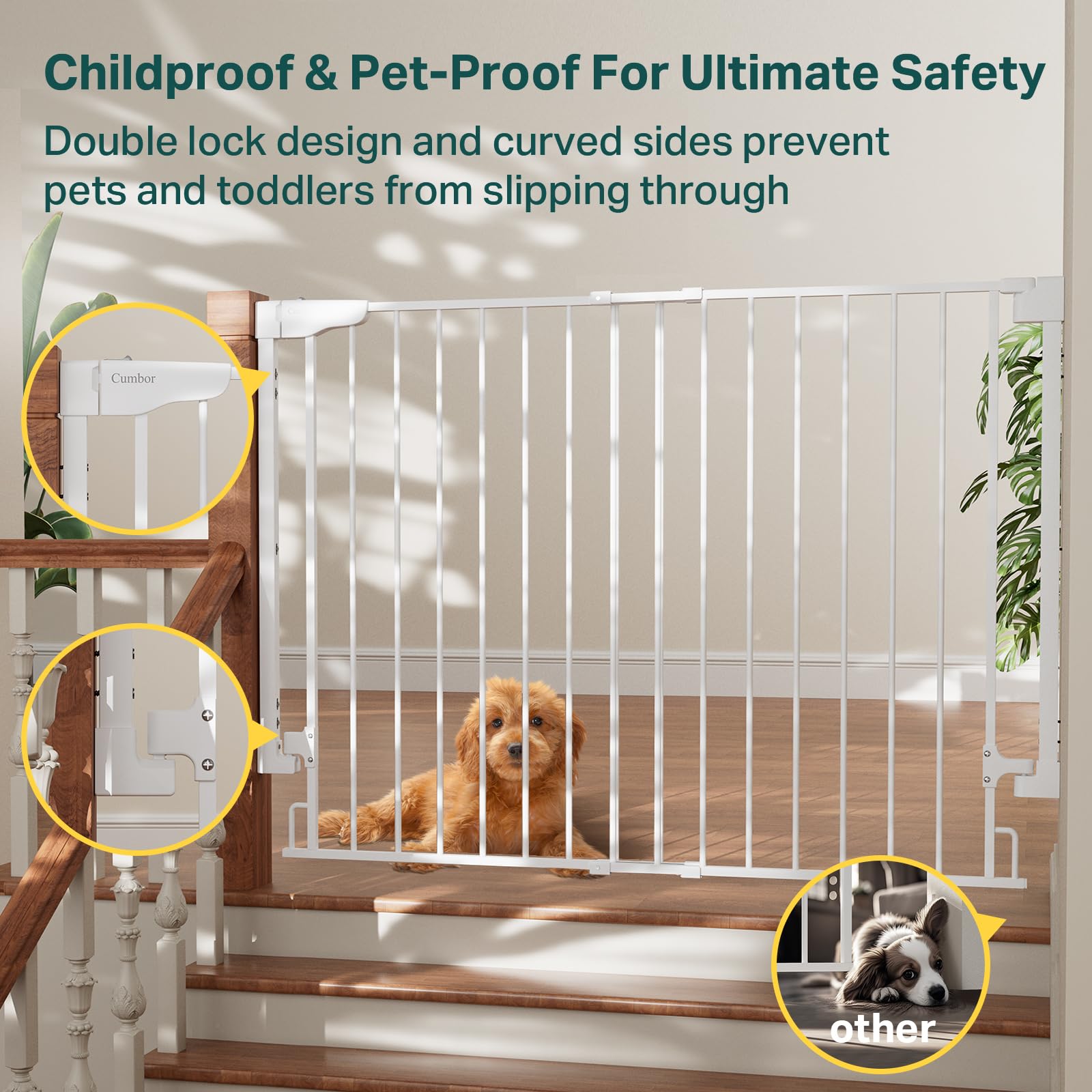 Cumbor large-pets-friendly gate helps contain bigger pets