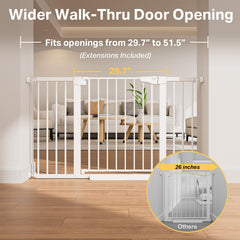 Cumbor pressure-mounted gate demonstrates simple, wall-friendly installation.