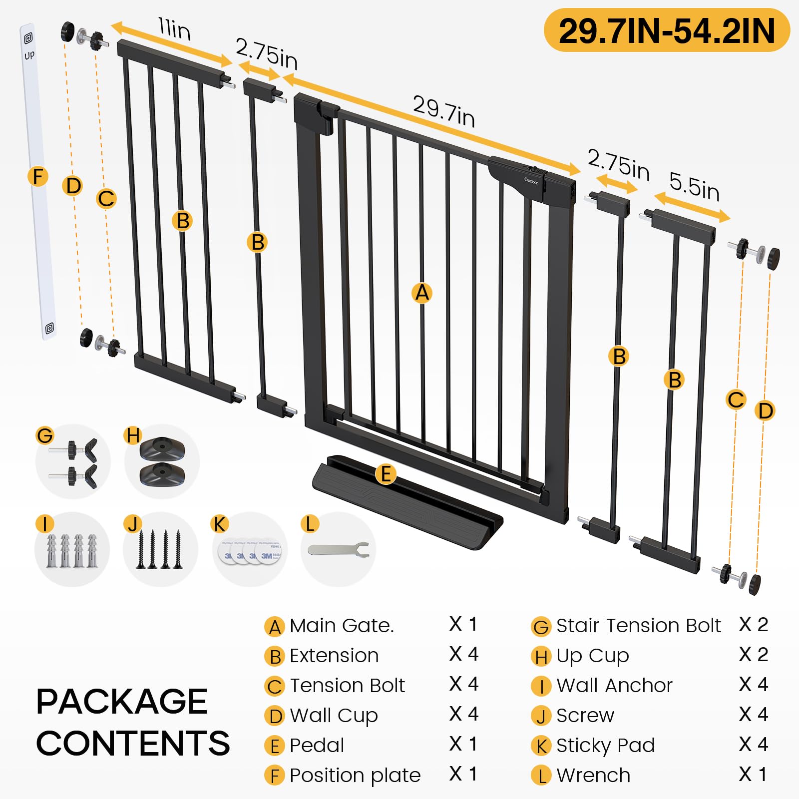 Cumbor safety-focused gate manages access for babies and pets.