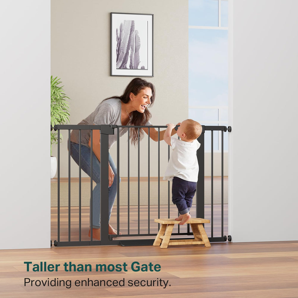 Cumbor two-way swing with 90-degree stop offers convenient adult access.