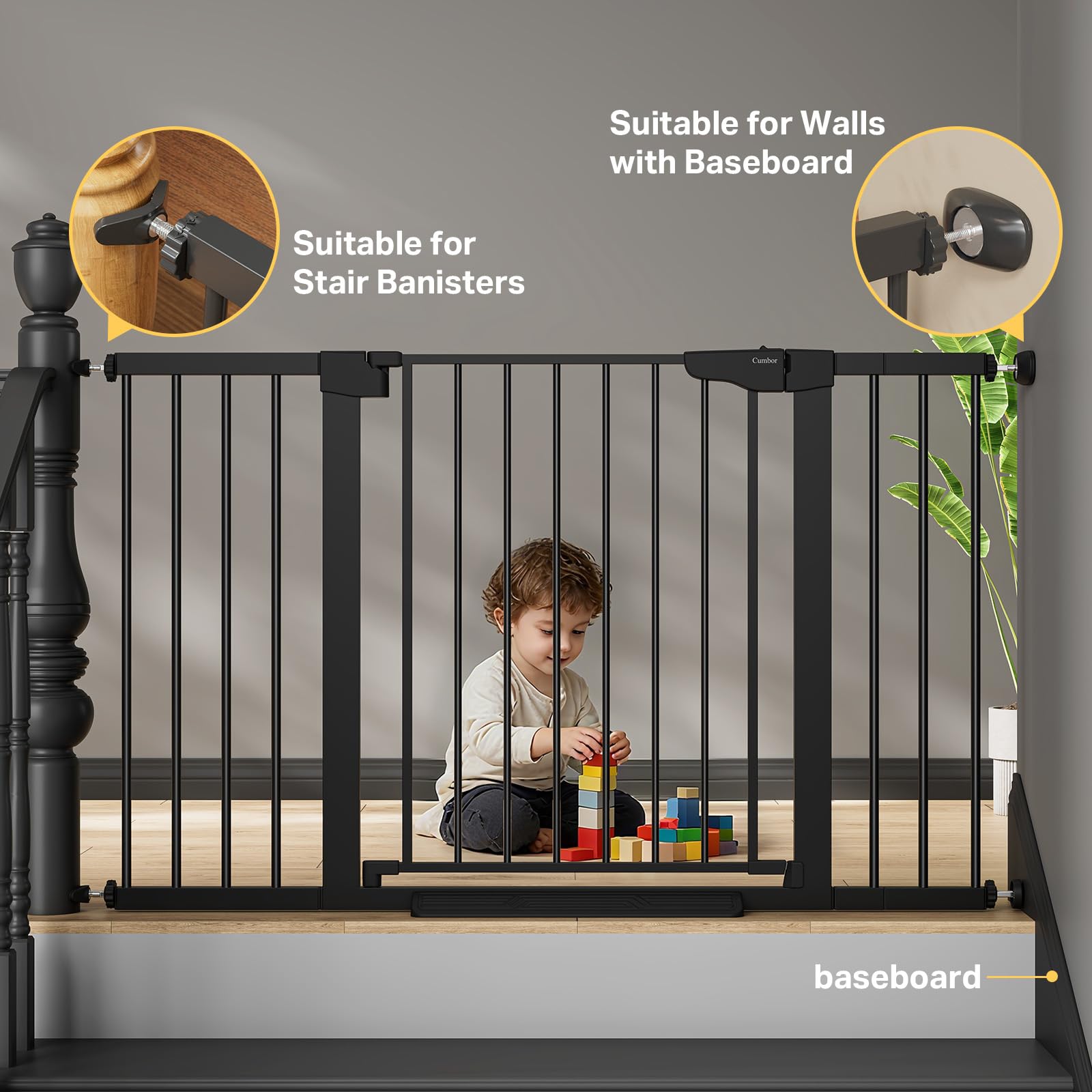 Cumbor wall cups baseboards adapters offer versatile mounting without wall damage.