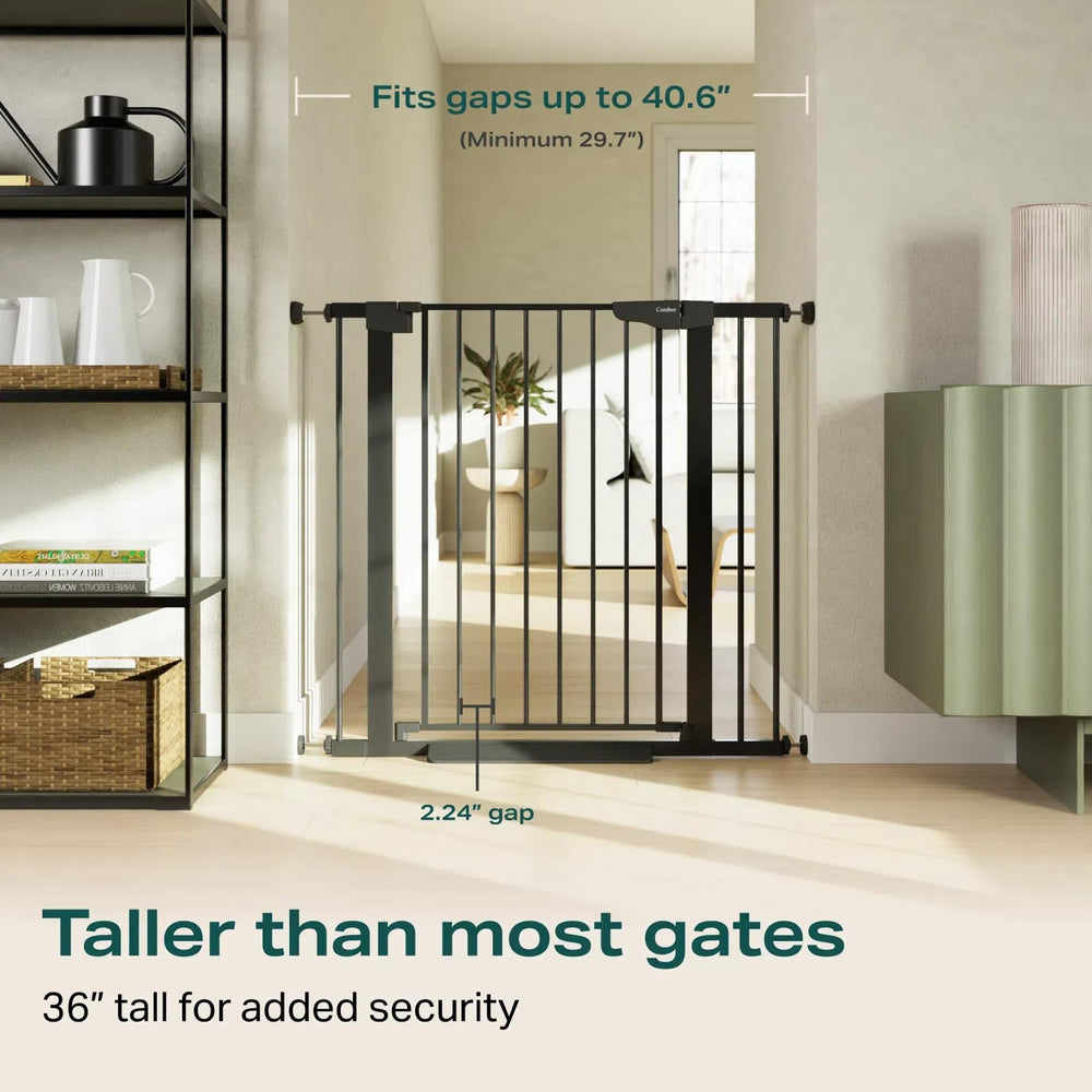 Cumbor adjustable width gate fits doorways from 29.7 to 40.6 inches