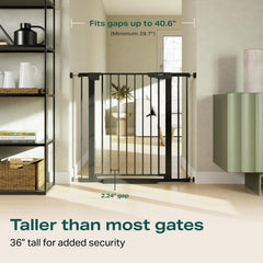Cumbor adjustable width gate fits doorways from 29.7 to 40.6 inches