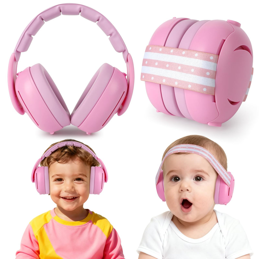 Cumunebula baby ear muffs front view offering cozy noise protection for infants.