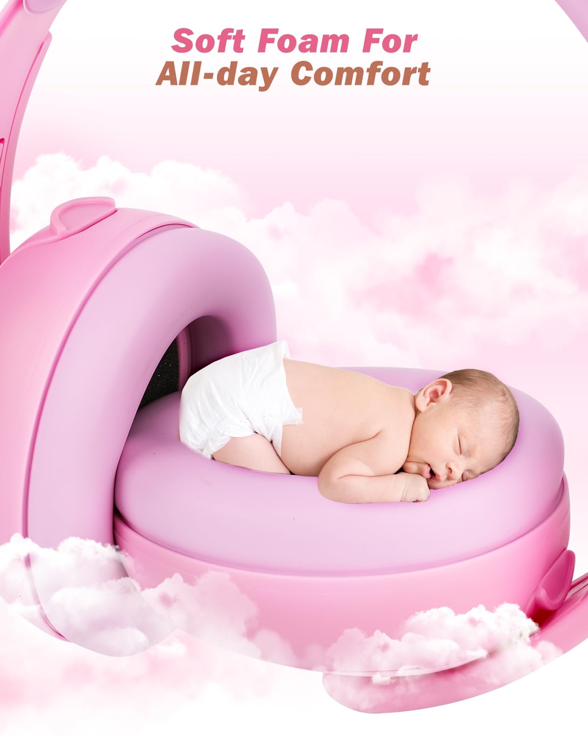 Cumunebula baby ear muffs in-use during concerts or flights.