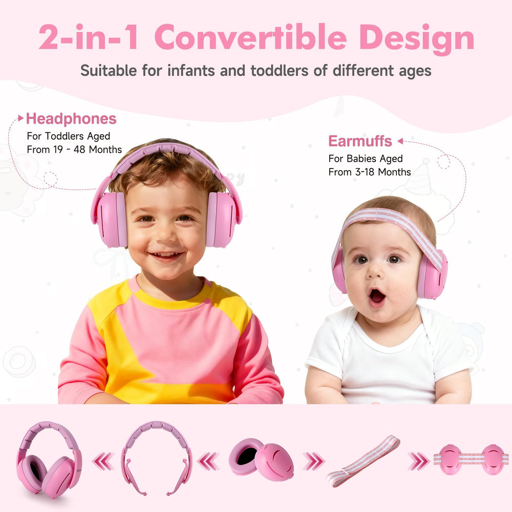 Cumunebula baby ear muffs travel-ready for airplanes and outings.