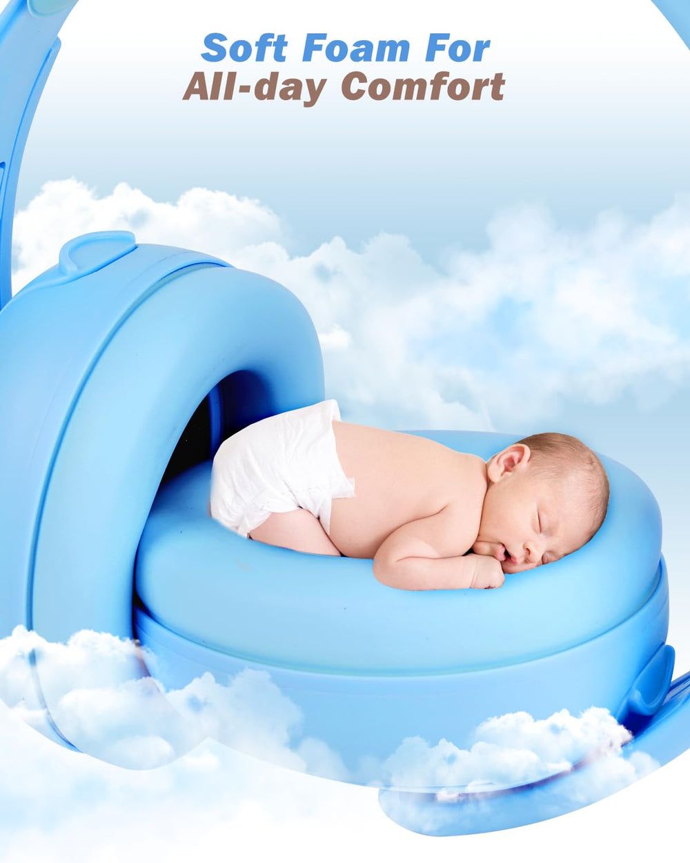 Cumunebula baby ear-muffs ideal for plane flights and concerts during portable use.