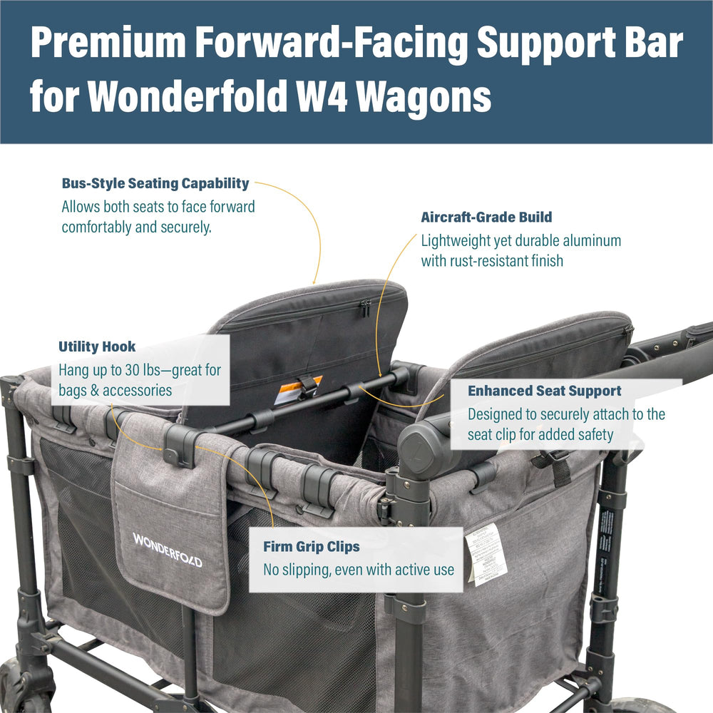 Cupoita forward-facing bar aluminum construction highlights lightweight, rust-proof durability.