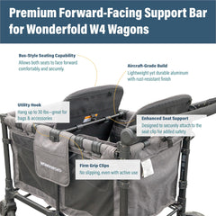 Cupoita forward-facing bar aluminum construction highlights lightweight, rust-proof durability.