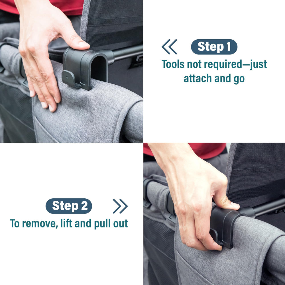 Cupoita W4 utility hook demonstrates extra cargo capacity on the bar.