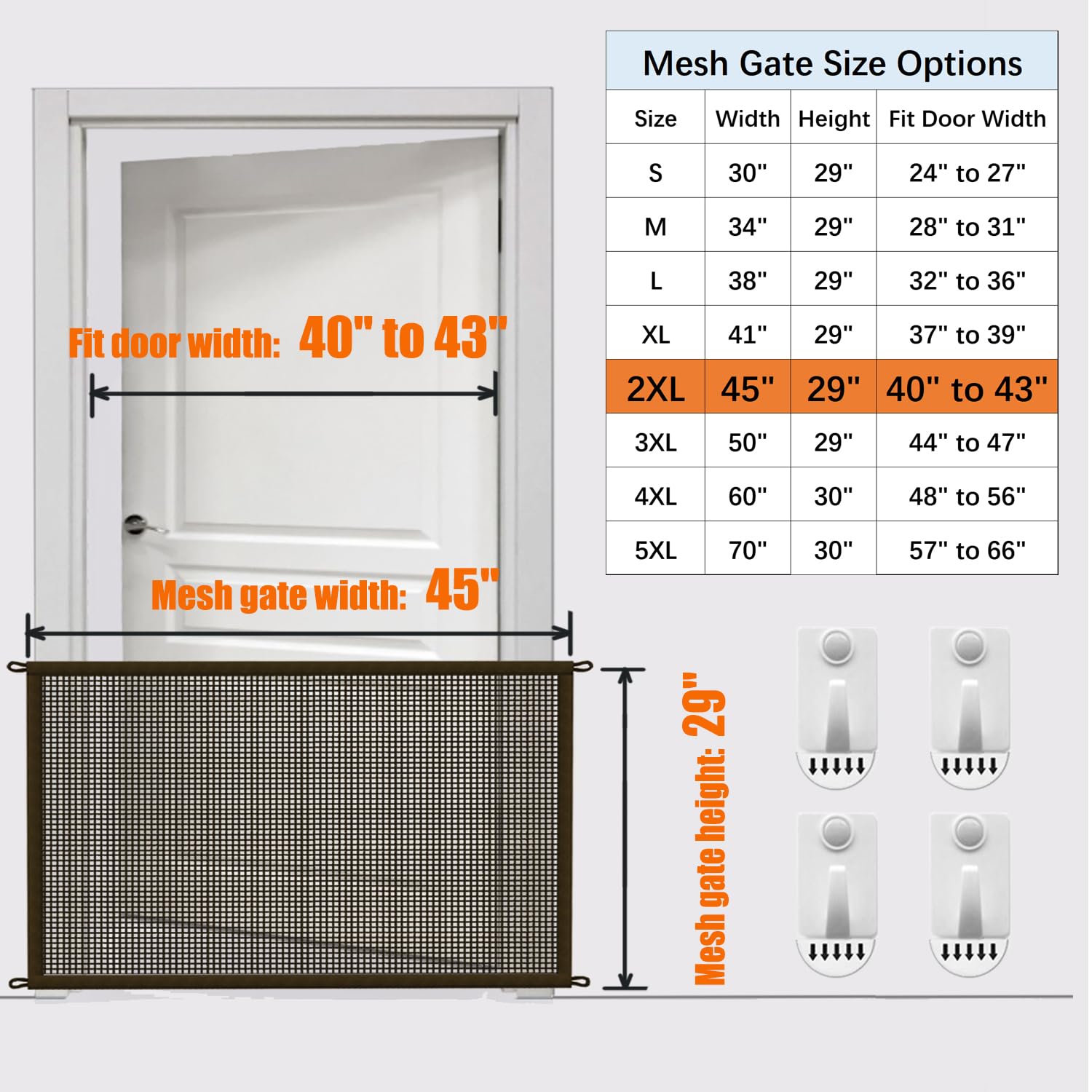 Cupount Baby Gate installation hooks on wall demonstrate simple setup.