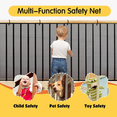 Cupount Banister Guard mesh-netting-visibility ensures supervision while containing pets.