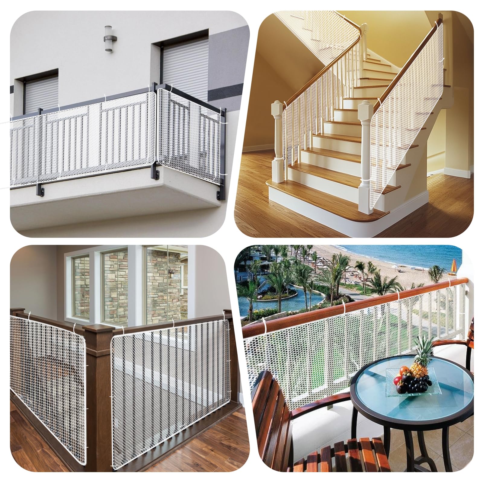 Cupount Banister Guard ventilation-visibility ensures airflow while keeping children protected.