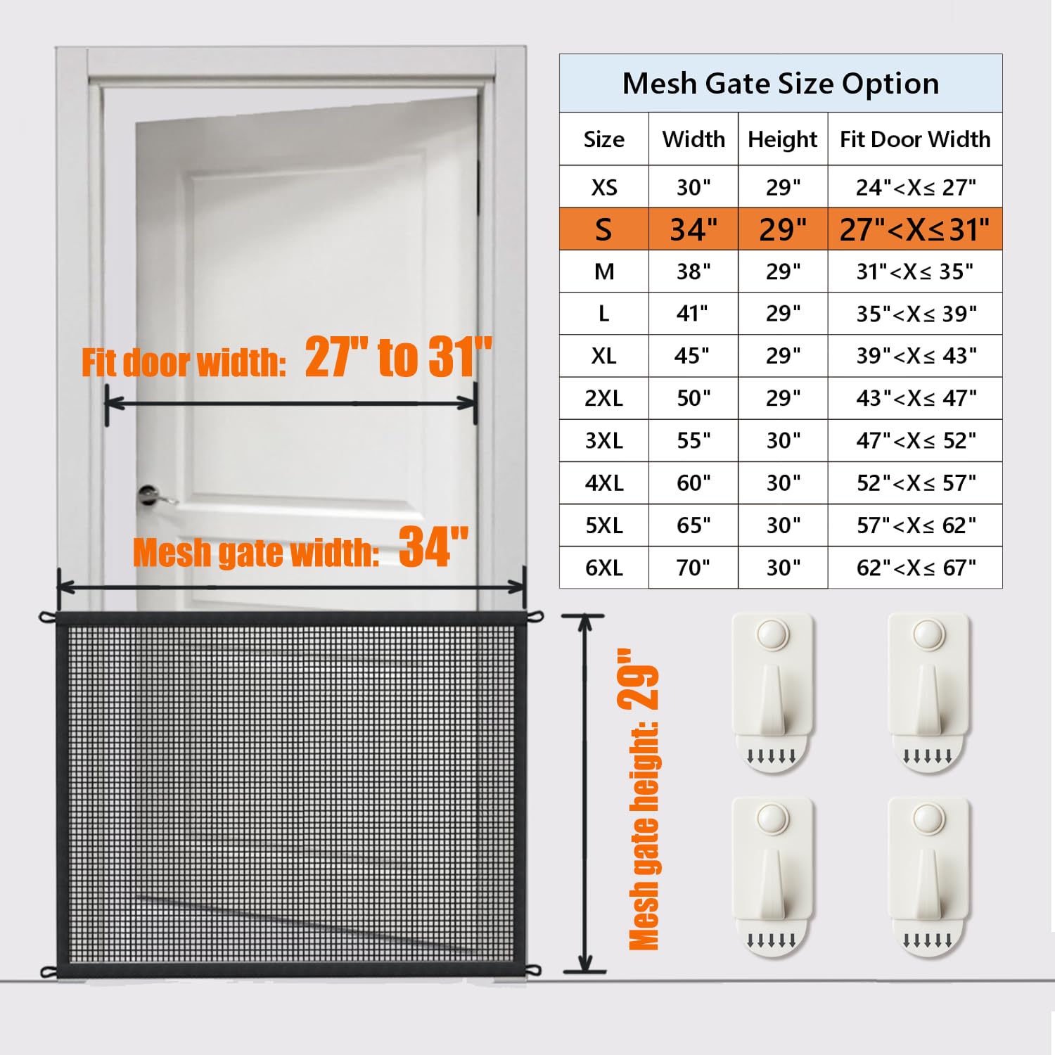 Cupount dog gate tensile-fiber mesh close-up highlights durable, chew-tolerant material for pets.
