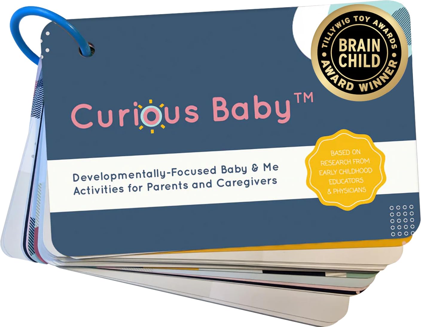 Curious Baby high-contrast cards for newborns support early visual tracking and calm engagement.