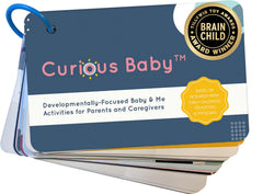 Curious Baby high-contrast cards for newborns support early visual tracking and calm engagement.