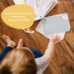 Curious Baby milestone cards 0-3 months help track early development milestones.