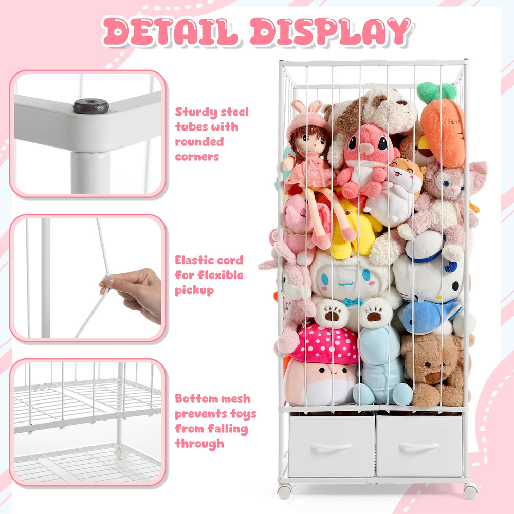 Curleis plushies storage drawers hold small toys and keep shelves tidy