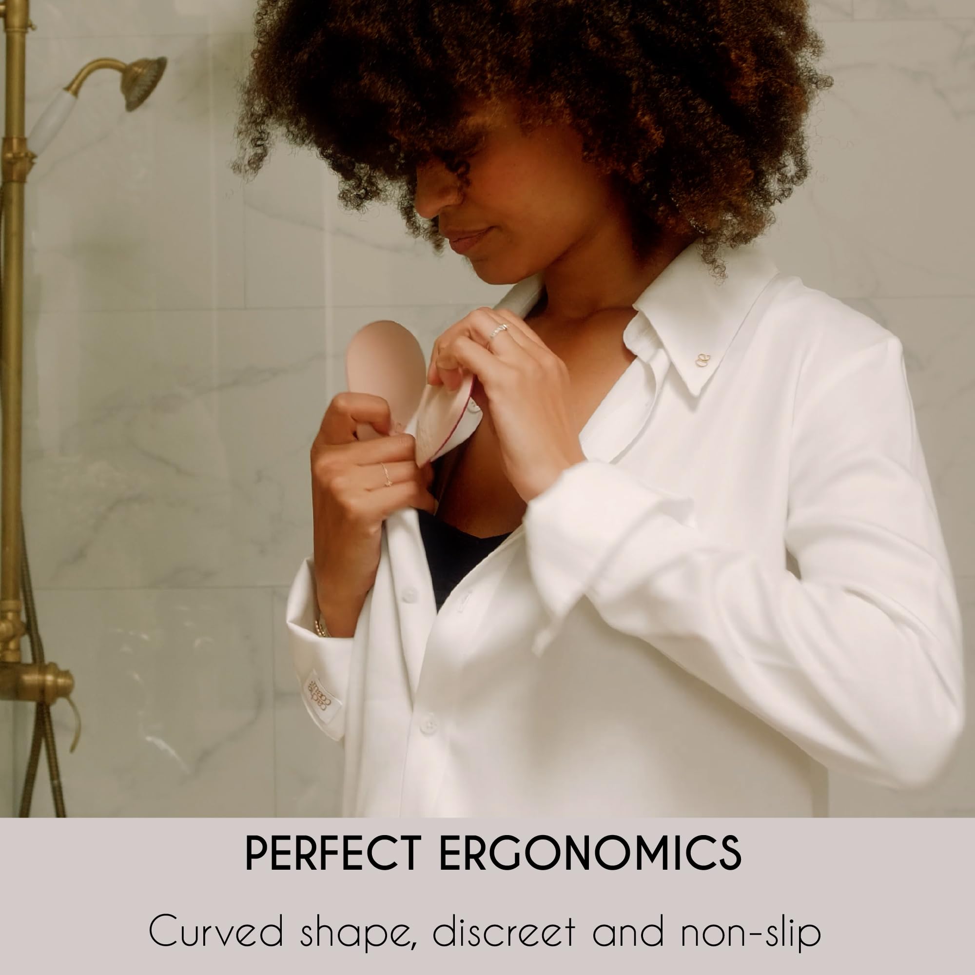 Curve by CacheCoeur Essential Day nursing pads in use during daily activities