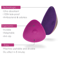 Curve by CacheCoeur Essential Day pads feature non-slip system for secure stay-in-place