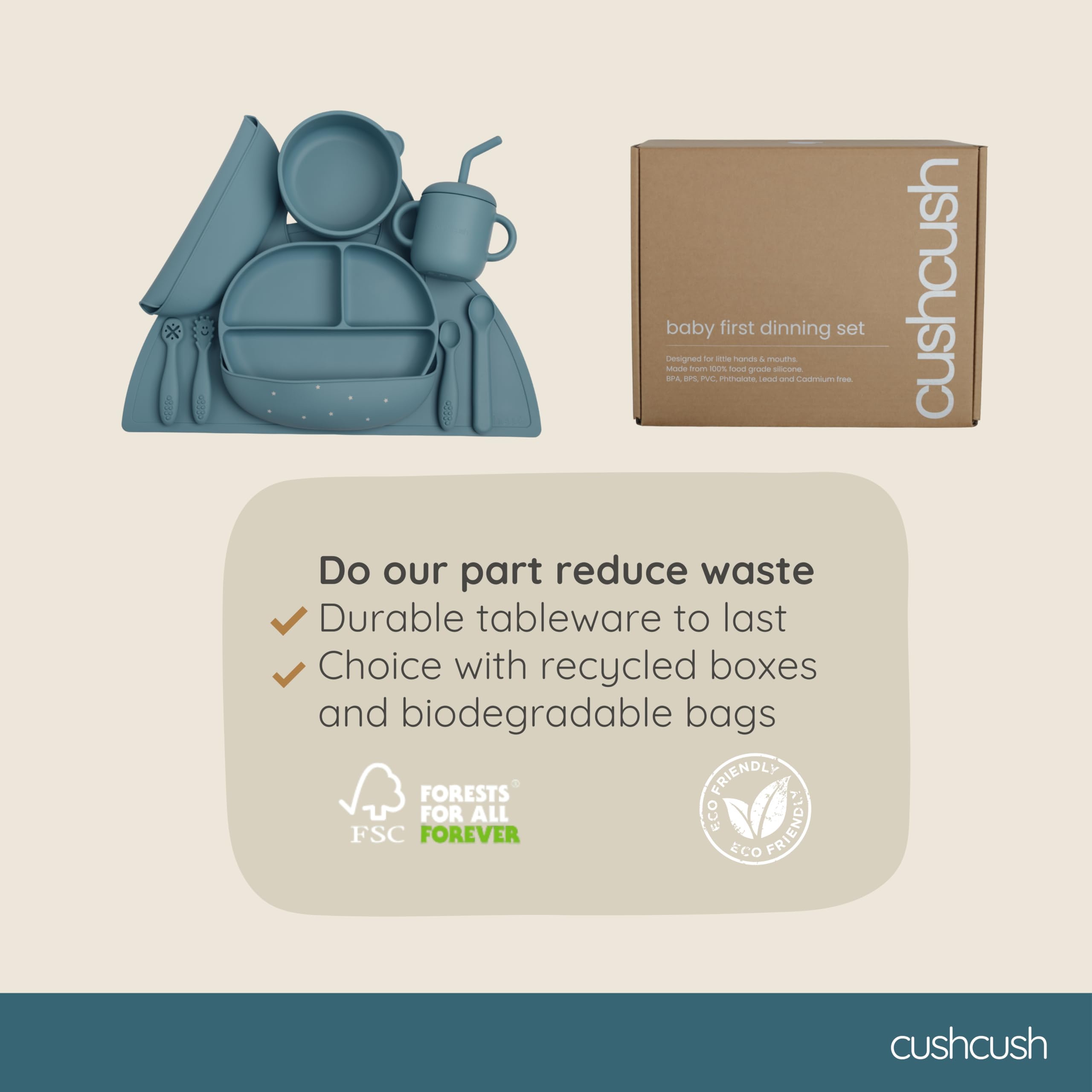 Cushcush eco-friendly packaging ready for gifting