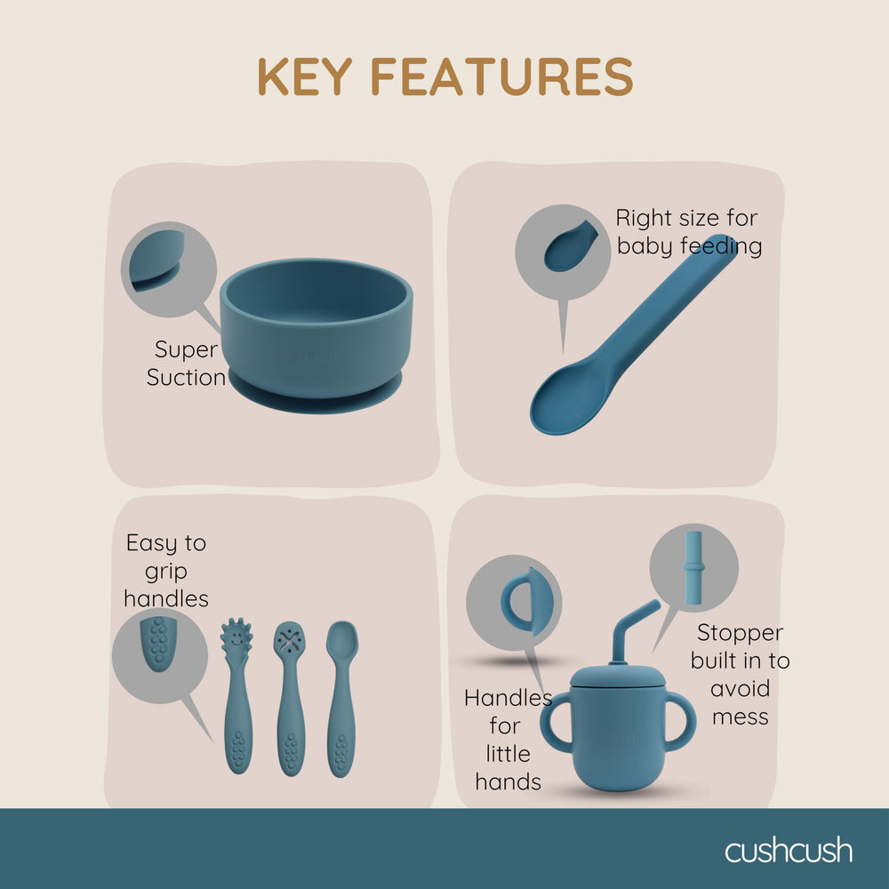 Cushcush placemat helping guide meals and reduce mess
