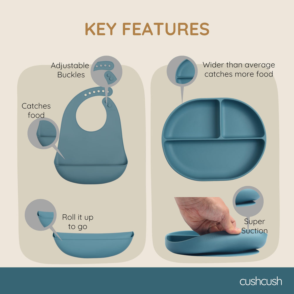 Cushcush suction plate keeps the plate stable on smooth surfaces