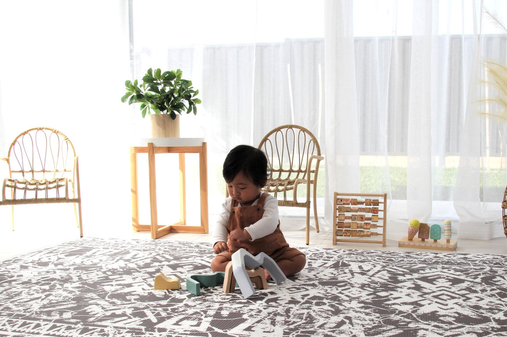 Cushmat in living room setup doubles as a rug