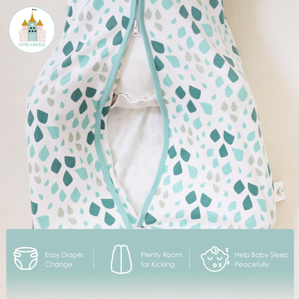 Cute Castle machine washable sleep sacks simplify after-bath care.