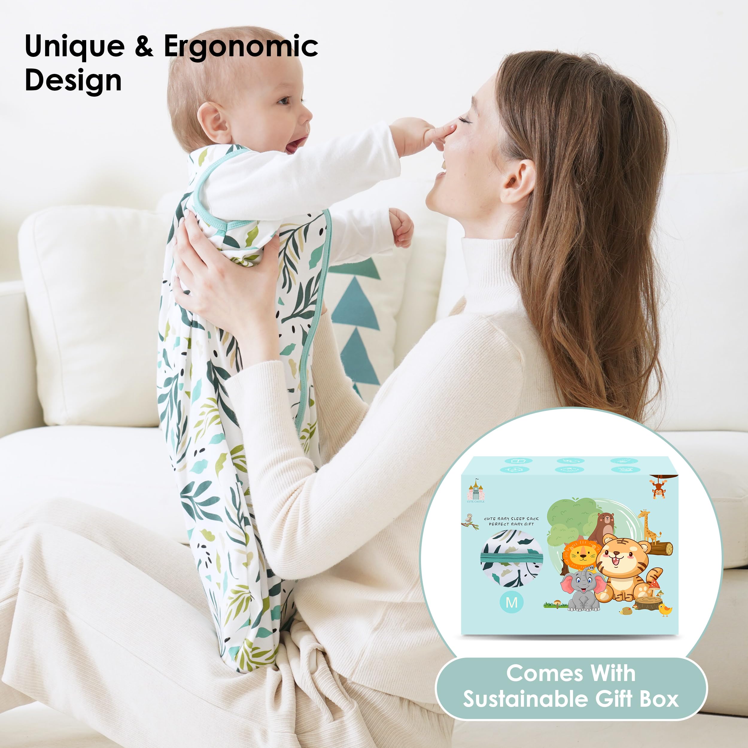 Cute Castle three-pack ensemble in green ready for bedtime routines.