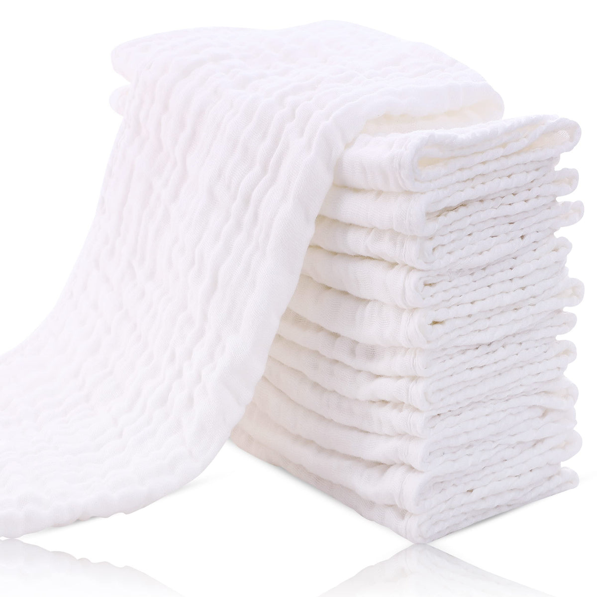 Cute Castle burp cloth pack flatlay white protects clothing during feeds
