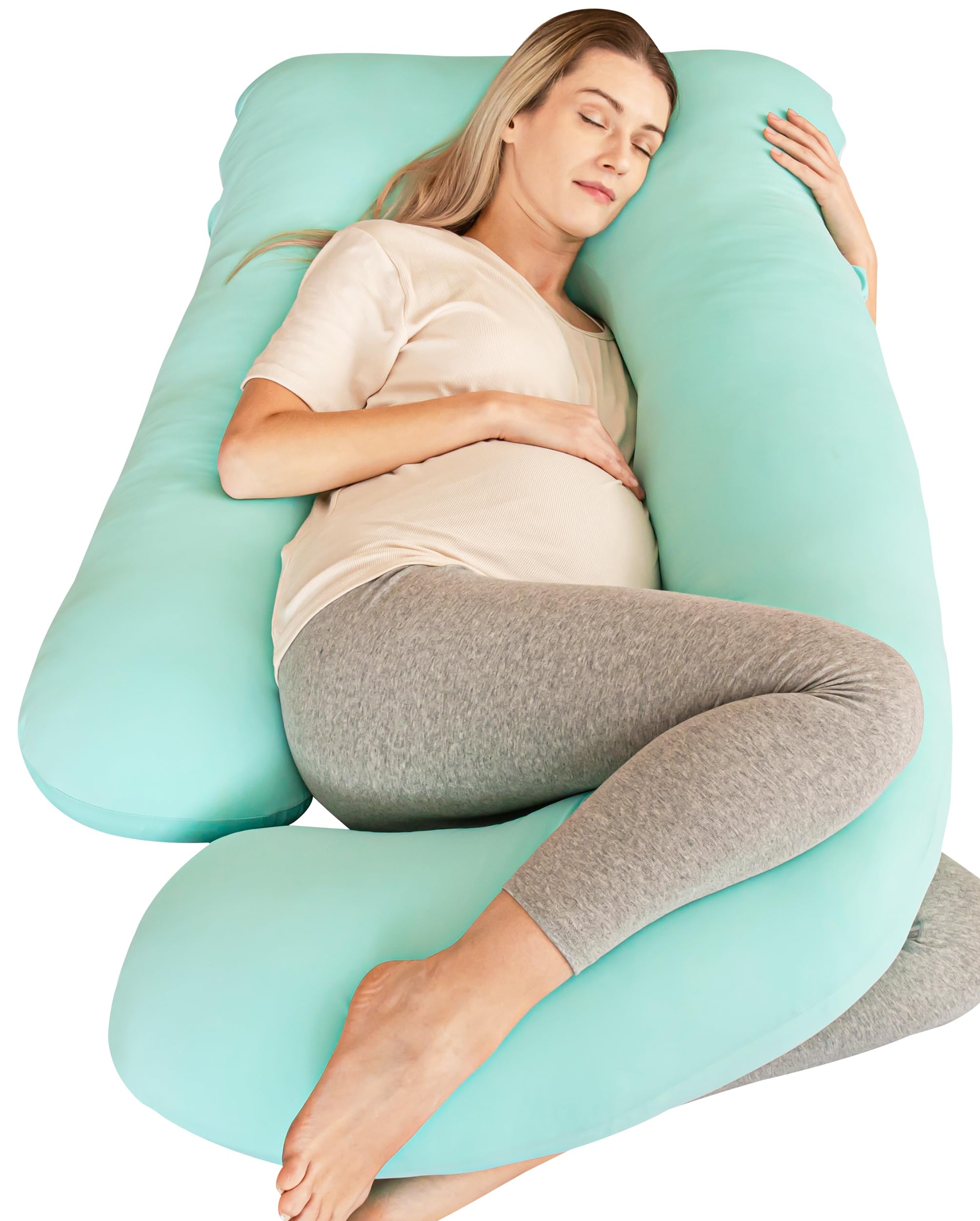 Cute Castle cooling cover pregnancy pillow full view delivers all-night cooling comfort