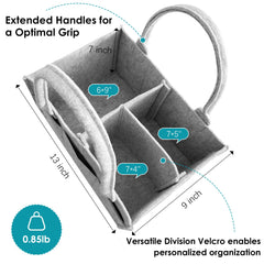 Cute Castle diaper caddy 2-pack handle detail shows portable transport