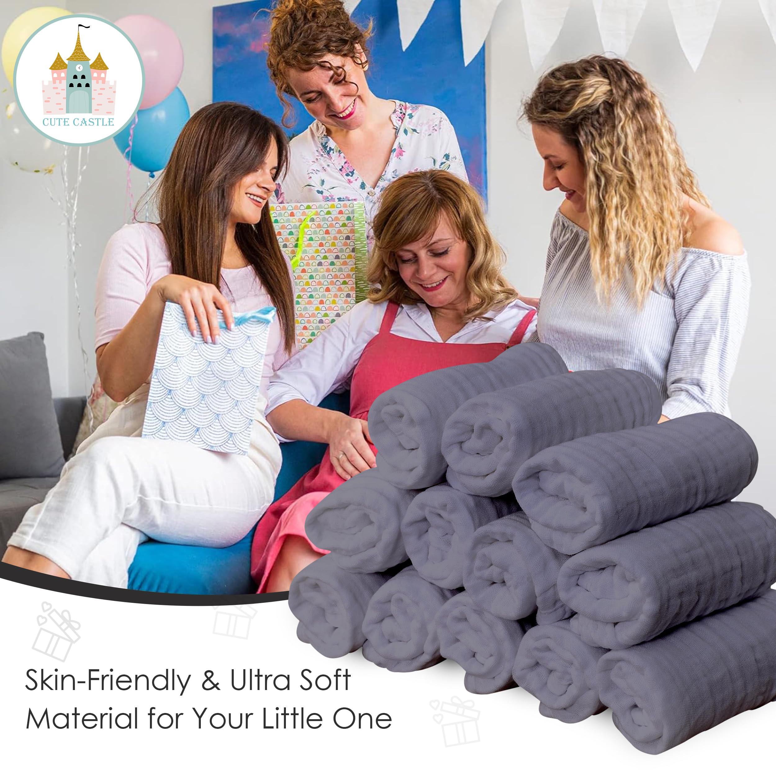 Cute Castle durable cloths stay bright grey through frequent washing