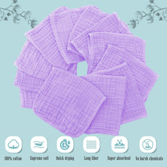 Cute Castle muslin burp cloths folded demonstrating soft, absorbent fabric
