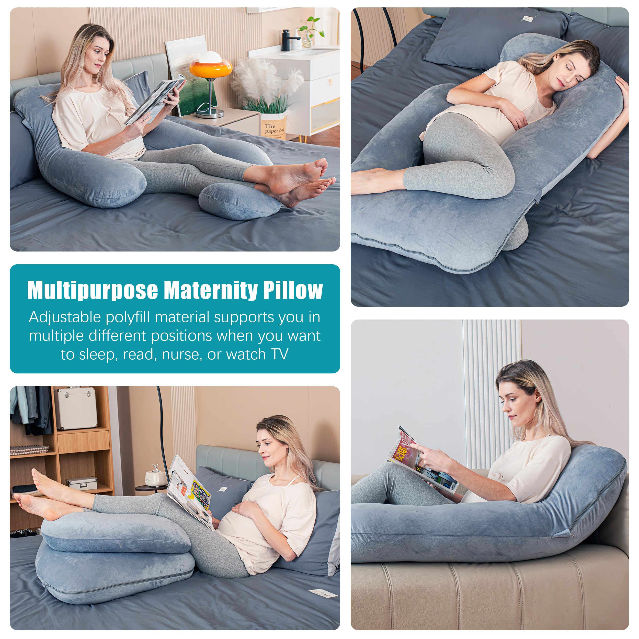 Cute Castle pillow cleaning guide image shows simple care with removable cover