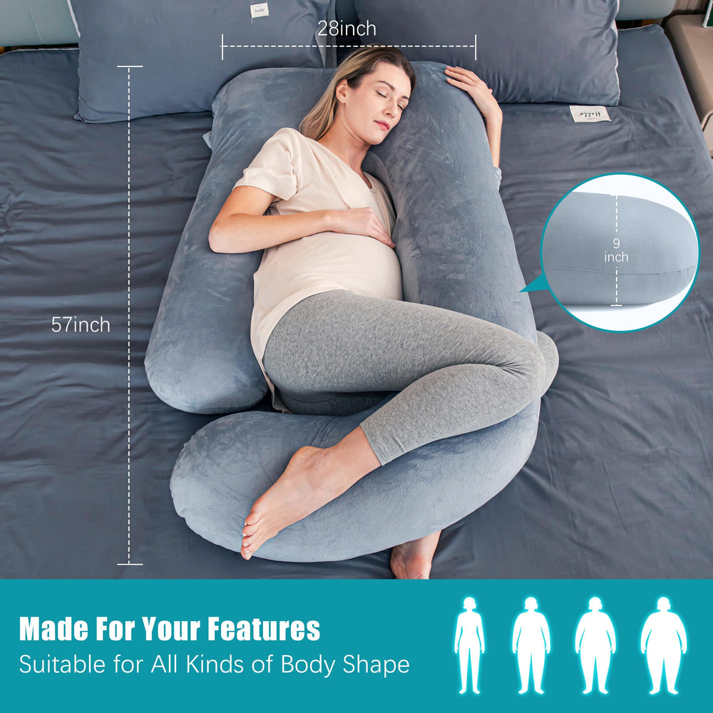 Cute Castle pregnancy pillow U-shape assembly demonstrates versatile support