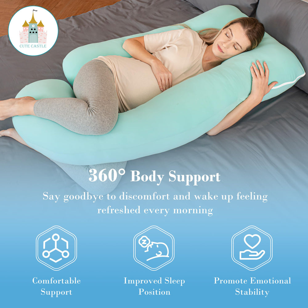 Cute Castle turquoise fabric detail shows soft breathable material