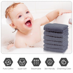 Cute Castle ultra-soft cotton washcloths deliver plush touch and quick absorption during baths