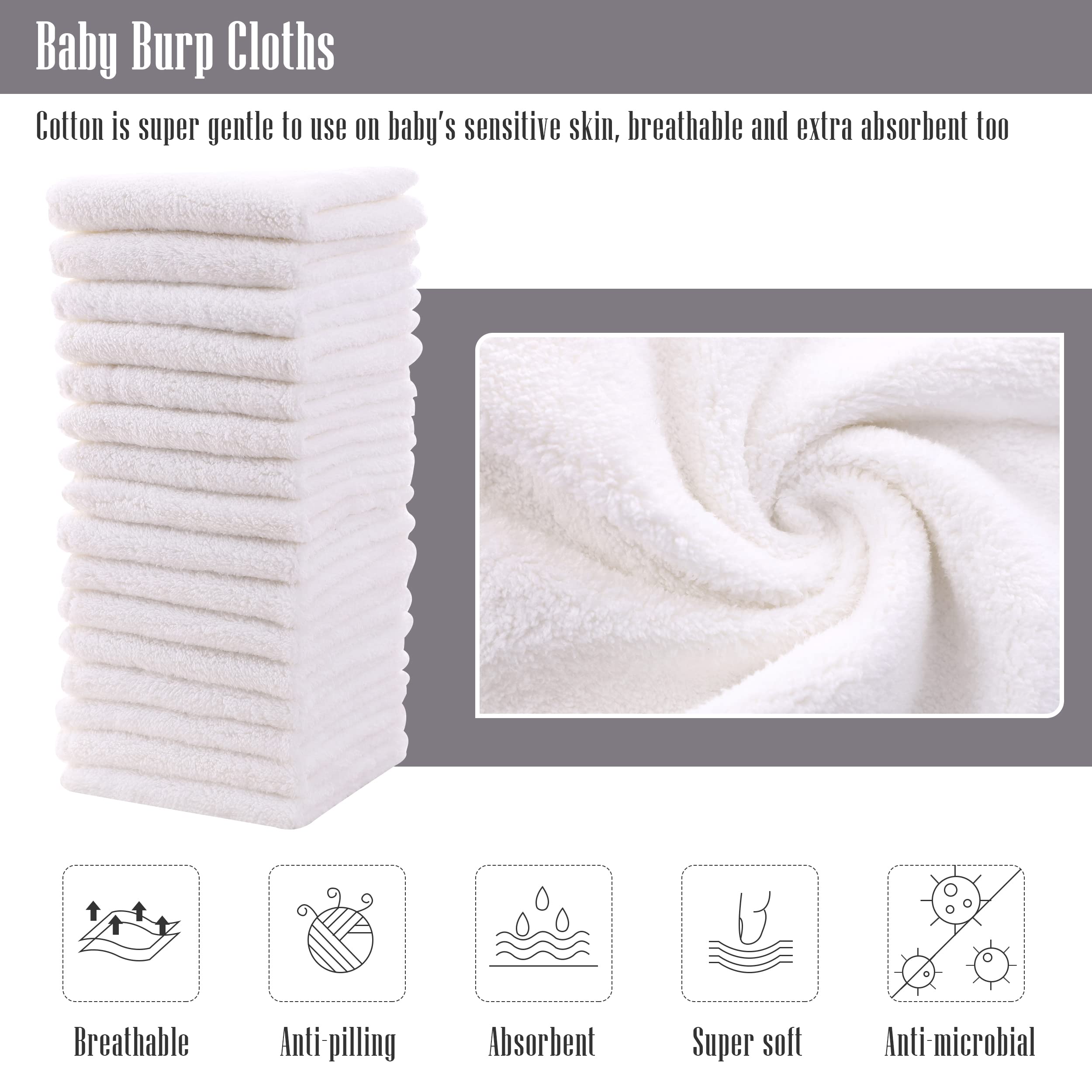 Cute Castle ultra-soft washcloths demonstrate superior absorbency for quick soap and water pickup