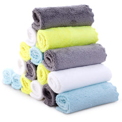 Cute Castle ultra-soft baby washcloths 9x9 front view, plush and gentle on skin