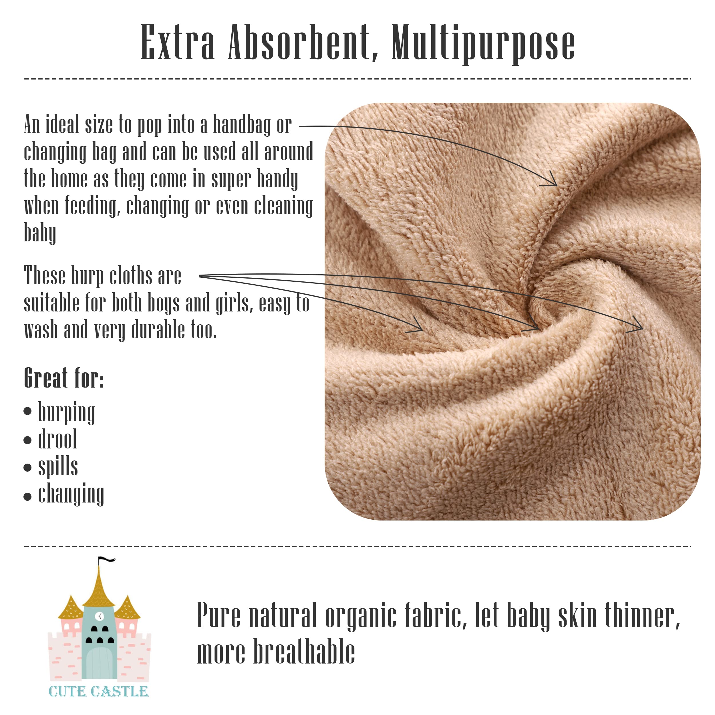 Cute Castle coral fleece fabric is skin-safe for sensitive skin